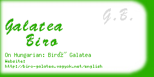 galatea biro business card